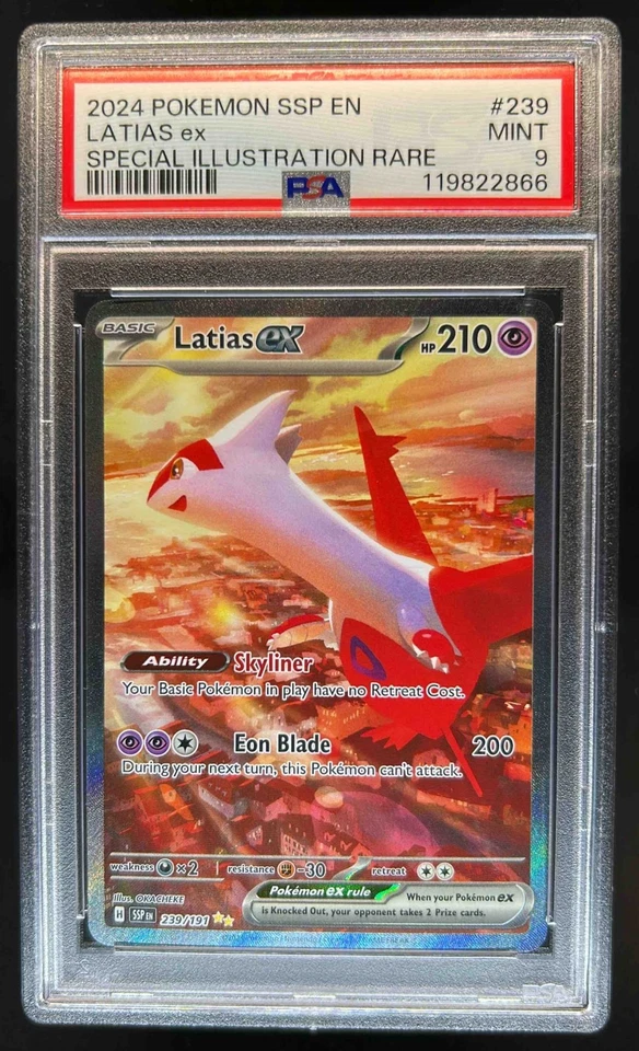 Pokemon SV Surging Sparks SSP EN Latias Ex #239/191 2024 PSA 9