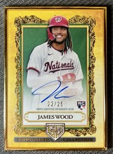 2025 Topps Gilded Collection James Wood Gallery Of Gold Emerald Framed Auto /25