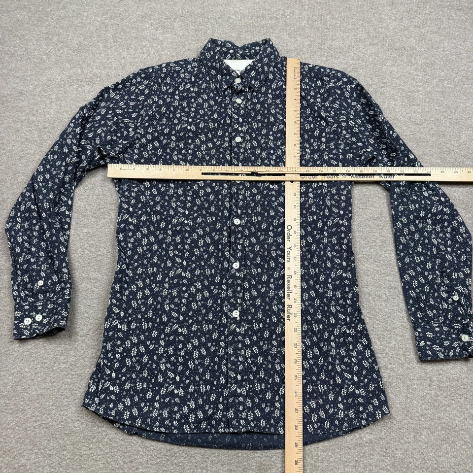 Norse Projects Men's Shirt Size M Black Floral Button Up Long Sleeve Slim Fit - Image 3 of 4