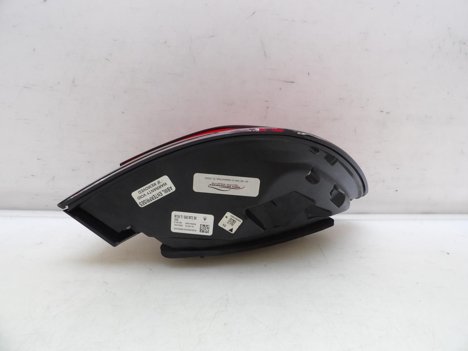 MASERATI QUATTROPORTE RIGHT TAIL LIGHT 20210204 OEM 21 22 2021 2022
