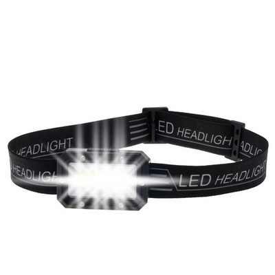 LED Stirnlampe Headlight 3W COB-LED schwarz 3 Funktionen 200 Lumen ABS/PS