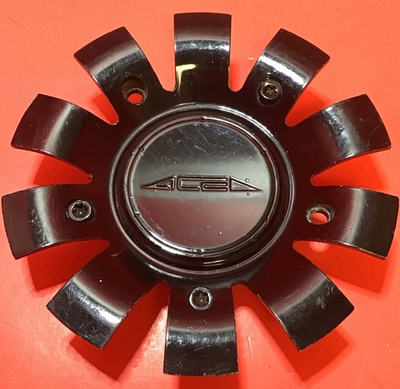 #ad #ad ACE A119 11 C853A CAP CUSTOM ALLOY WHEEL SNAP ON BLACK CENTER CAP 2257 $39.99
