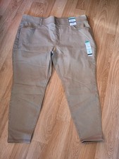 Terra  Sky Womens Plus Skinny High Rise Pull-On Size 3X 24W-26W Jeggings Tan