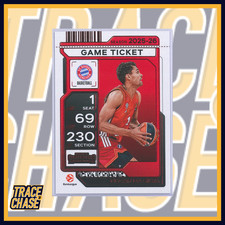 2025-26 Panini Contenders EuroLeague Basketball Oscar Da Silva Game Ticket Red