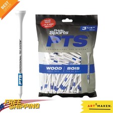 135 Count of PTS Natural Hardwood Golf Tees - 3-1/4 Inch Stability Distance