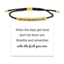 DON'T LET THE HARD DAYS WIN Motivational Tube Bracelets Birthday Gift for Friend