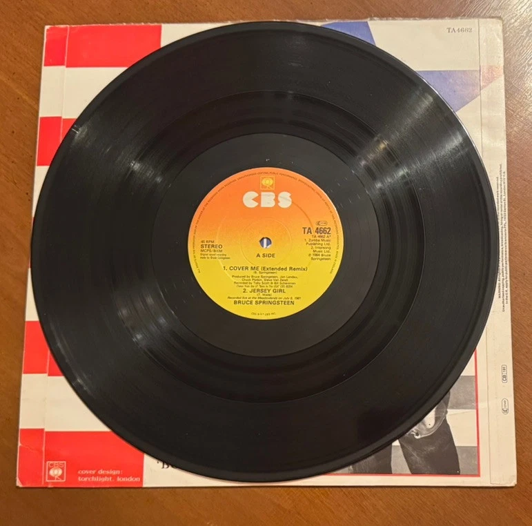 Bruce Springsteen UK Cover Me Extended Dance Mix 12” Vinyl Single Jersey Girl - Image 3 of 4