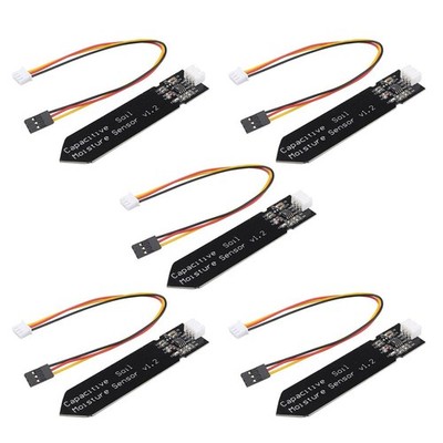 Stemedu 5PCS Capacitive Analog Soil Moisture Sensor Module 3.3~5.5V Corrosion...