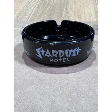 Vintage Stardust Hotel Las Vegas Black Ceramic Ashtray Casino Memorabilia Retro