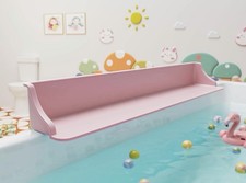 2 Pack Bath Tub Splash Guard for Kids - Silicone , Pink 20  Each Guard 