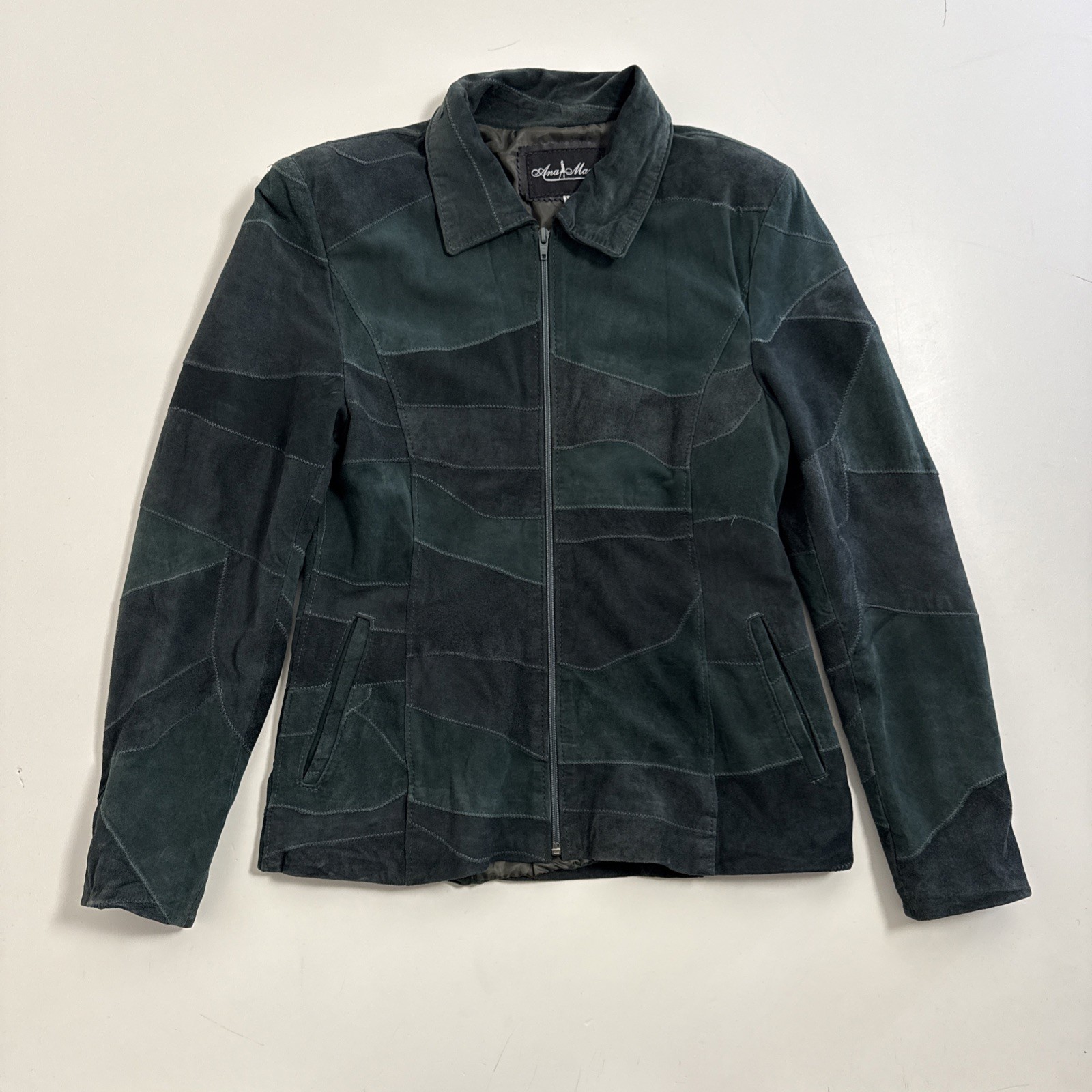 Vintage Suede Leather Patchwork Jacket Women’s Me… - image 10