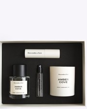Abercrombie  Fitch AF Amber Cove Perfume candle travel spray Gift Set NEW