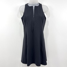 Spanx Get Moving Zip Front Dress Women's S Very Black NWT Booty Boost Athleisure