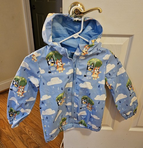Bluey Hooded Rain Jacket Size Small 6/7