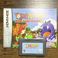 Yoshi's Island: Super Mario Advance 3 (GameBoy Advance, 2002) Cart & Manual. A4
