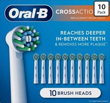 Oral-B Cross Action X - Replacement Brush Heads- 10 Count - Sealed - Open Box