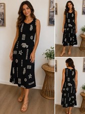 Kolah Black Crinkle Sheath Midi Dress White F...