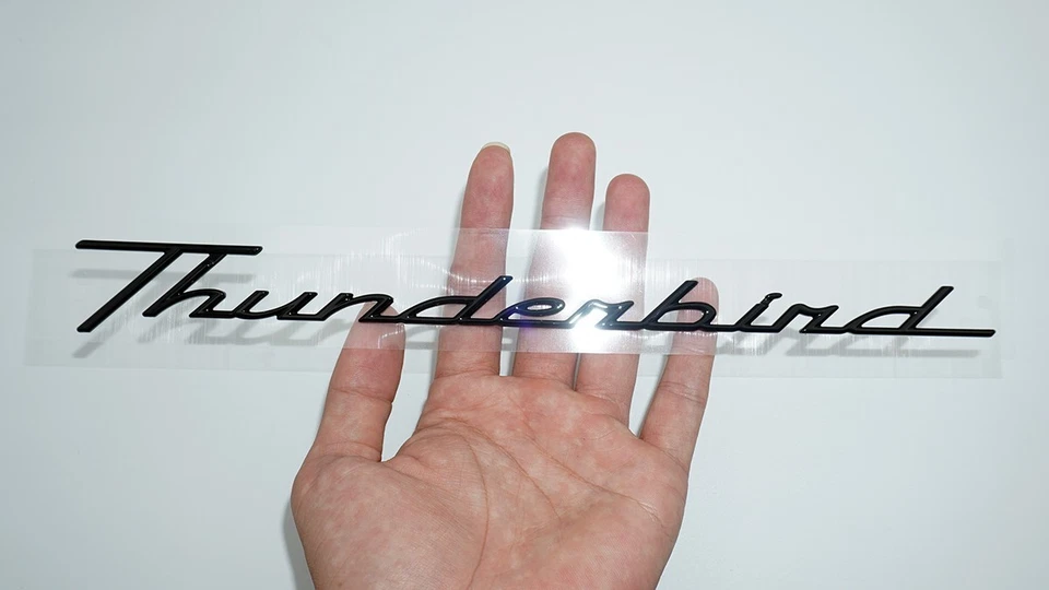 一套1适用于后四分之一面板字母徽章3D徽章02-05雷鸟黑色 — 第 2/3 张图片