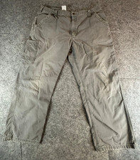 Carhartt Work Pants Mens 40x30 Gray Loose Original Fit Canvas B151 FAT