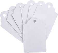 1000Pcs Price Tags without String, 1.75" X 1.093" White Pricing Tags for Tagging