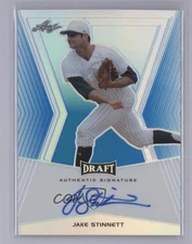 2014 Leaf Metal Draft Blue Prismatic /50 Jake Stinnett #BA-JS3 Auto
