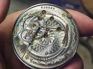 Scarce Hamilton 18S 17J Grade 925 The Union Hunter Lever Set Nickel Movement