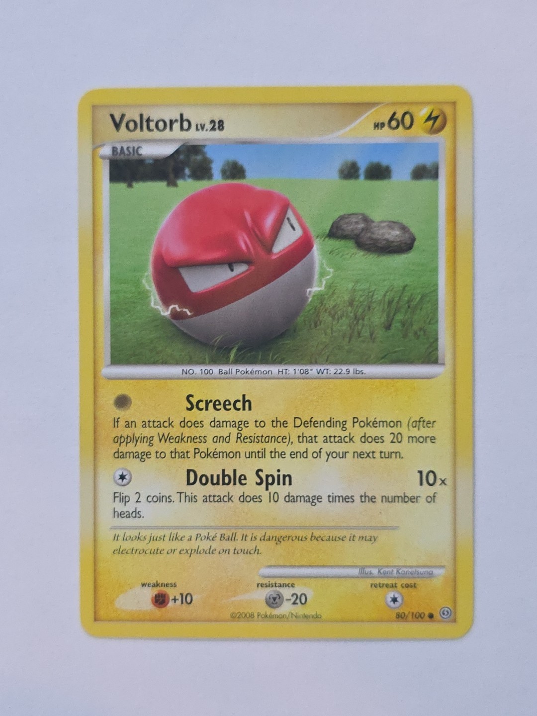 Pokemon Diamond and Pearl Stormfront Card - Voltorb (C) 80/100