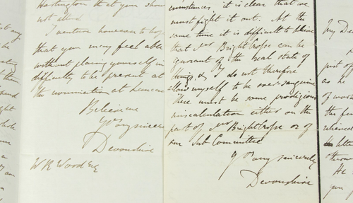 ELECTIONEERING William CAVENDISH 7th Duke of Devonshire 1868 TWO signed letters - Picture 2 of 6