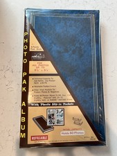 Pioneer PS-35 Blue Slip-in Photo Album Holds 60 Photos 3.5 x 5.25 Vinyl