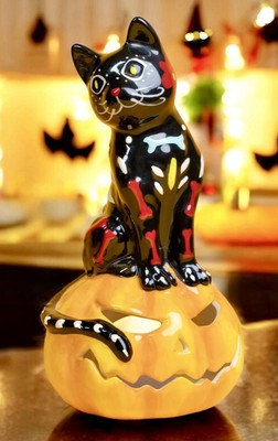 Blue Sky Halloween SYLVESTER CAT DAY OF THE DEAD Candle House NEW Auth Retailer