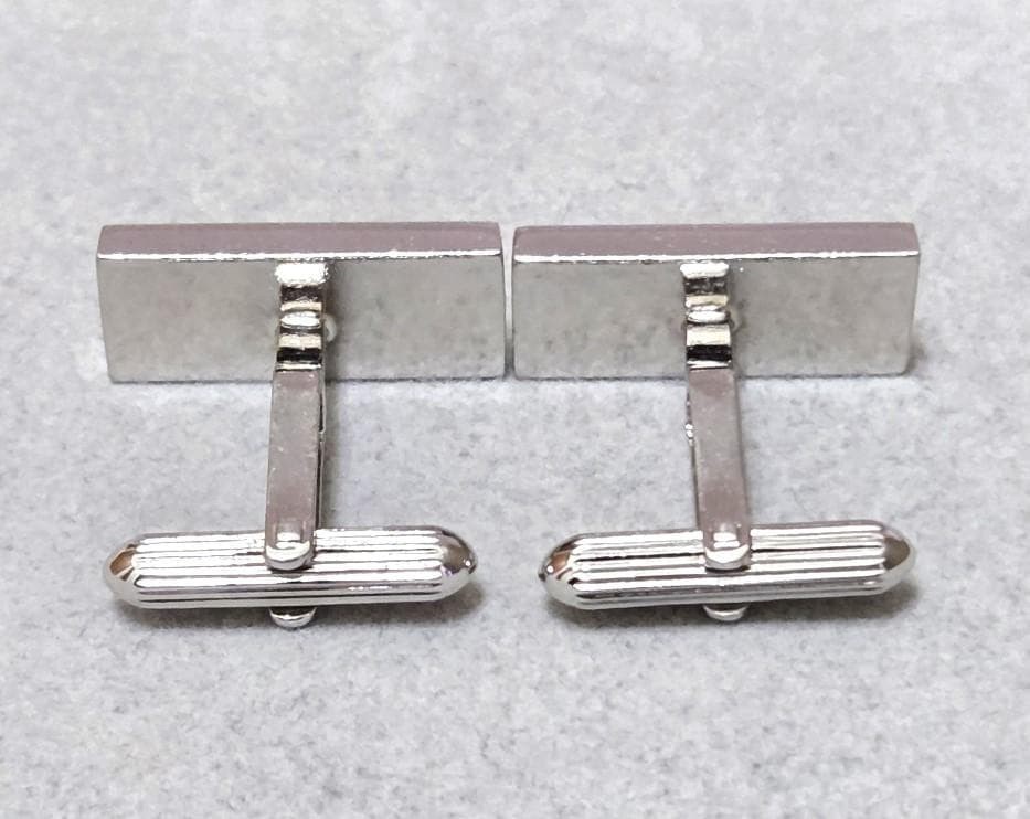 BURBERRY Cufflinks Silver Rectangle Shape [Very g… - image 4