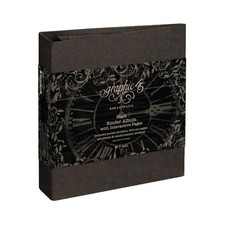 Binder Album With Interactive Pages Black Scrapbooking Supplies