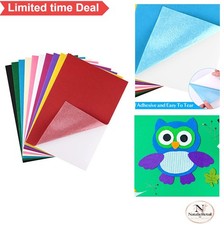 Self Adhesive Felt Sheets 10 Pcs 8 x 12 Inches Assorted Colors Non Woven Fabric
