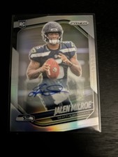 Jalen Milroe 2025 Panini Prizm #317 Silver Auto RC Rookie