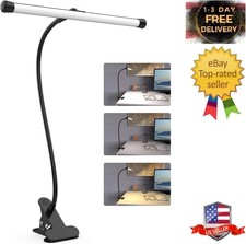 LED Desk Lamp with Clamp, Flexible Gooseneck Arm Drafting Table Lamp, 10