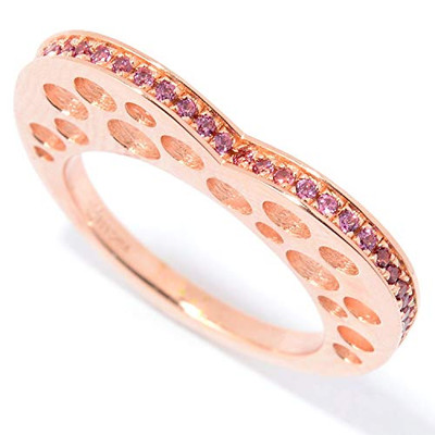 Sterling Silver Round Brilliant Cut Rhodolite Design Heart Ring For Women's. US6