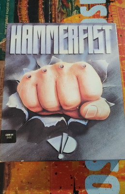 Hammerfist (1990) Commodore C 64 (Disk, Manual, Box) works classic 8-bit game