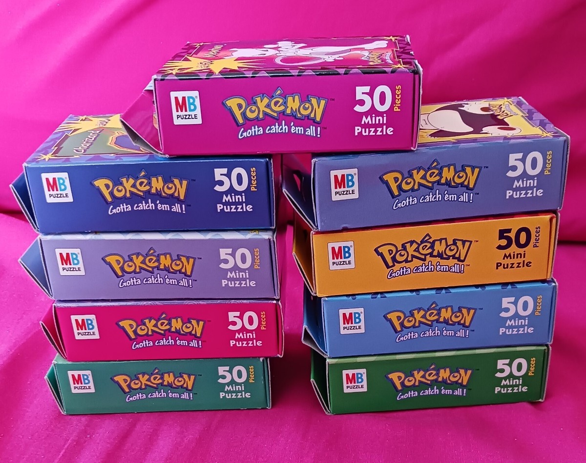 Lot of 9 Pokemon Mini Puzzles 50 piece Mewtwo CHARIZARD Milton