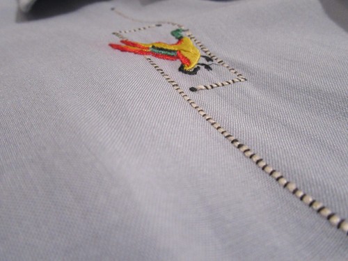 50er Jahre T0 60er VINTAGE PAPA SHIRT RAYON PLEASURE KING! DUCK MALLARD EMBR. S44 - Bild 12 von 19