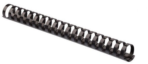 10 Plastikbinderücken 19 mm 21 Ringe schwarz Binderücken schwarz - Bild 1 von 1