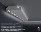 12m cornice del soffitto, striscia decorativa del soffitto a LED 120mm x 60mm