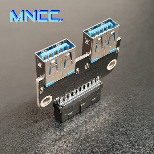 USB 3.0 Motherboard Adapter USB 3.0 20 Pin Female to Dual USB 3.0 Female Convert - Photo 4 sur 7