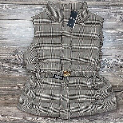 Ralph Lauren Women's Glen Plaid Quilted Tweed Down Vest Ralph Lauren Women's Glen Plaid Quilted Tweed Down Vest
