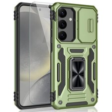 Forro Funda Case Con Protector De Pantalla Para Samsung Galaxy S24 PLUS Verde 