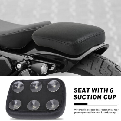 Snag This Detachable Black Leather Pillion Pad For Your Harley Bobber Chopper - Super Soft & Ready To Ride!