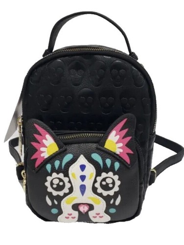 Betsey Johnson Black Gingham Backpack with Bright Floral Print Betsey Johnson Black/White Gingham w/Colorful Florals Multi  main image 4