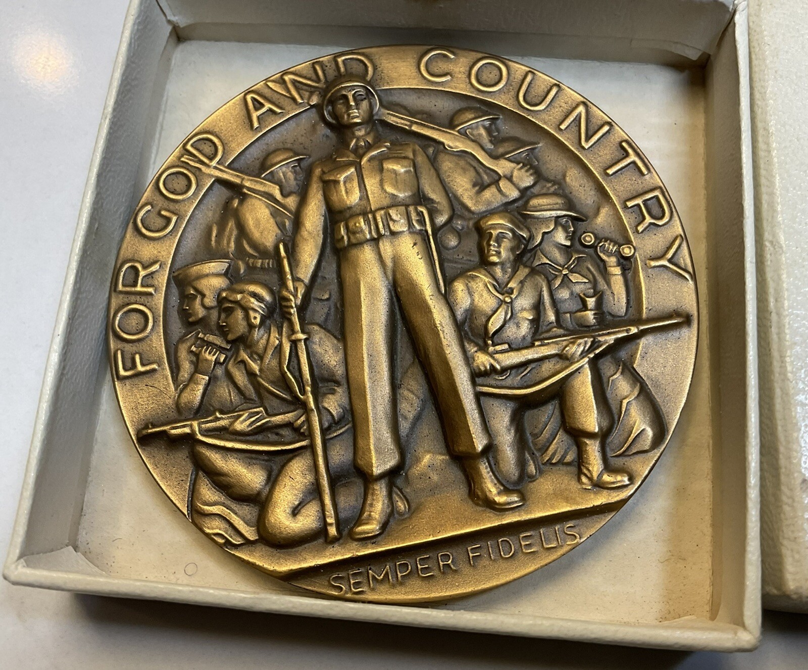 American Legion School Award Nat. HQ Indianapolis Bronze Medal Medallic