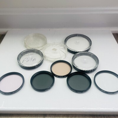 READ Lot of 5 Filter Hoya Polarizing 81A Diffuser Skylight Japan w/ Cases