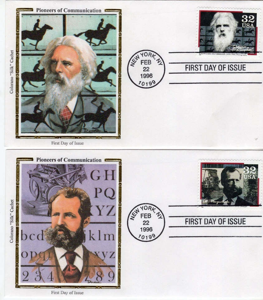 USPS FDC Colorano Cachet #3061-64 – 1996 32c Pioneers of Communication ST3143 - Image 2 of 4