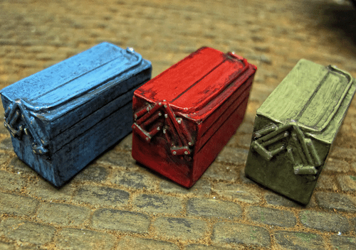 Werkzeugkasten Werkzeug Kiste Werkstatt Diorama Tool Case LKW Zubehör 1/18 1/16  - Bild 1 von 6